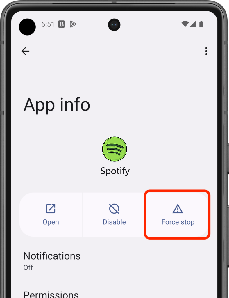 Spotify Force Stop