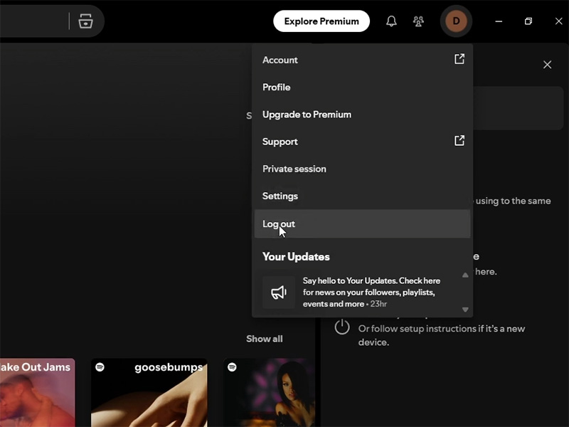 How to Log Out from Spotify