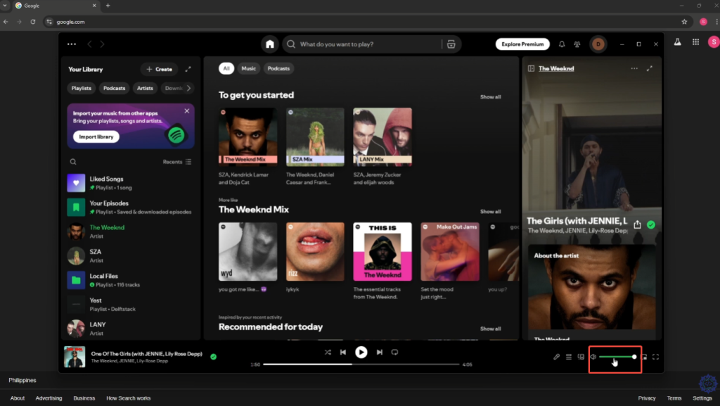 how to make the spotify app louder pc