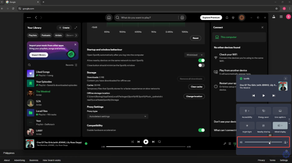 how to make the spotify app louder pc