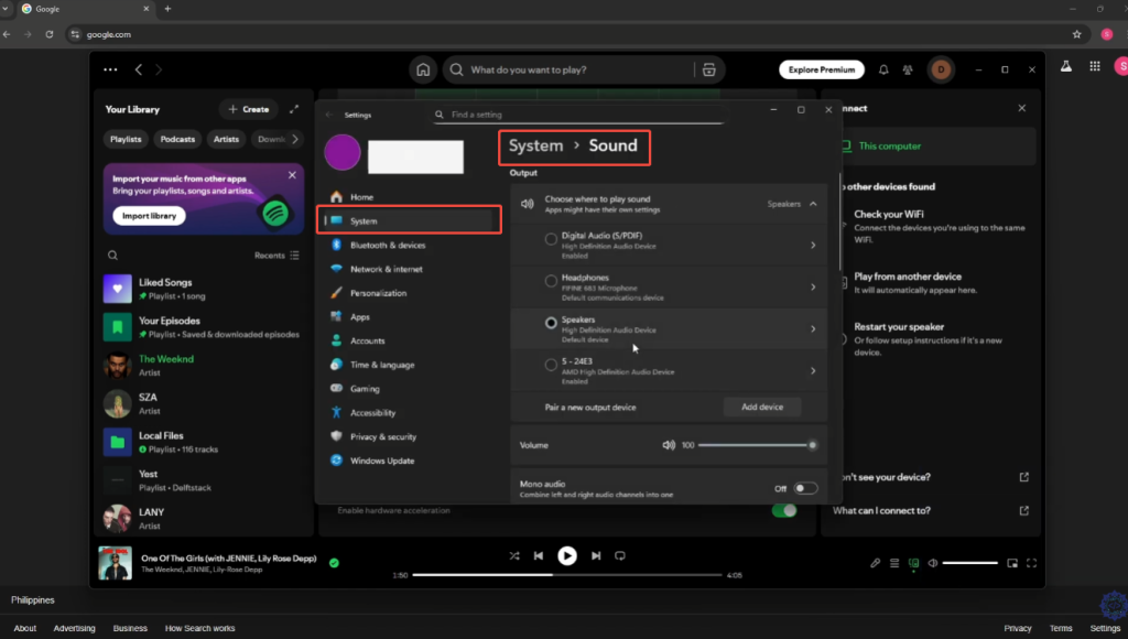 how to make the spotify app louder pc