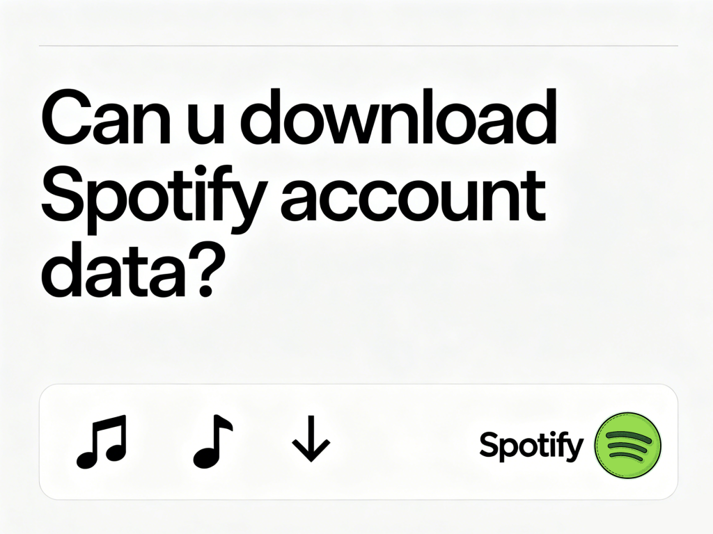Can u download Spotify account data