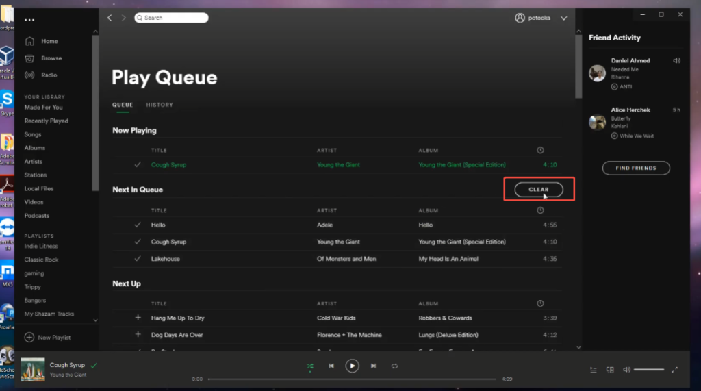 How to Clear Spotify Queue?