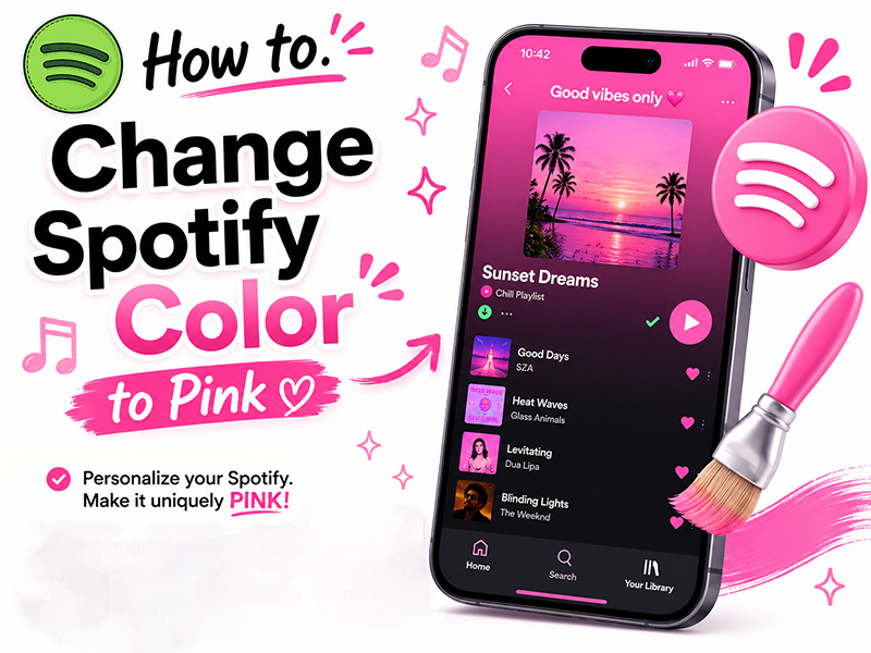 How to Change Spotify Color to Pink