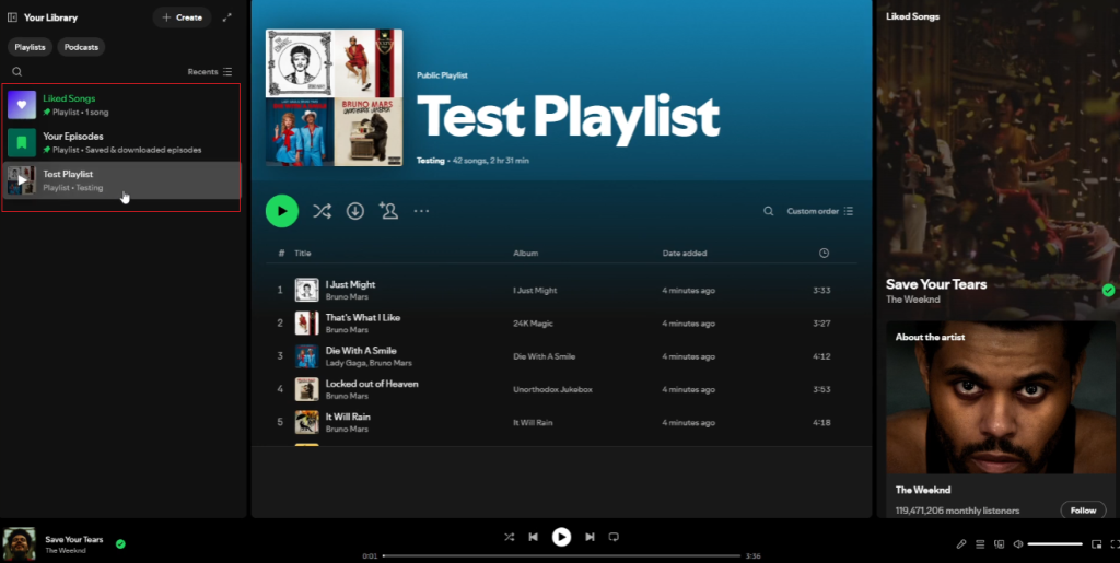 How to Organize Track Order on Spotify Desktop?